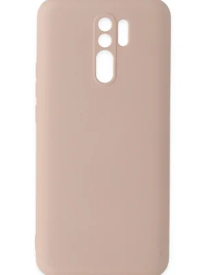 Newface Xiaomi Redmi 9 Kılıf Nano içi Kadife Silikon - Pudra