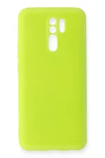 Newface Xiaomi Redmi 9 Kılıf Nano içi Kadife Silikon - Sarı