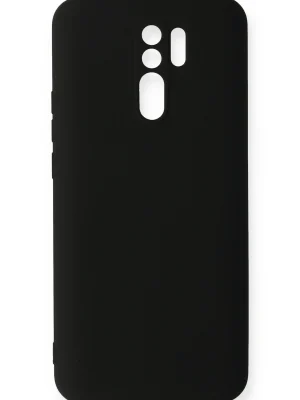 Newface Xiaomi Redmi 9 Kılıf Nano içi Kadife Silikon - Siyah