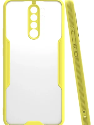 Newface Xiaomi Redmi 9 Kılıf Platin Silikon - Sarı