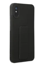 Newface Xiaomi Redmi 9A Kılıf Mega Standlı Silikon - Siyah - Görsel 2
