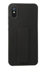 Newface Xiaomi Redmi 9A Kılıf Mega Standlı Silikon - Siyah