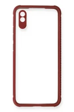 Newface Xiaomi Redmi 9A Kılıf Miami Şeffaf Silikon - Fuşya - Görsel 2