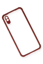 Newface Xiaomi Redmi 9A Kılıf Miami Şeffaf Silikon - Fuşya - Görsel 3