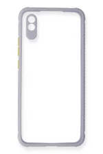 Newface Xiaomi Redmi 9A Kılıf Miami Şeffaf Silikon - Lila - Görsel 2