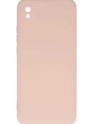 Newface Xiaomi Redmi 9A Kılıf Nano içi Kadife Silikon - Pudra