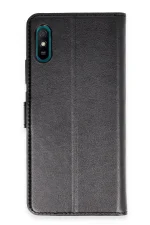 Newface Xiaomi Redmi 9A Kılıf Trend S Plus Kapaklı Kılıf - Siyah