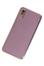 Newface Xiaomi Redmi 9A Kılıf Volet Silikon - Mor - Görsel 3