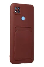 Newface Xiaomi Redmi 9C Kılıf Kelvin Kartvizitli Silikon - Bordo - Görsel 2