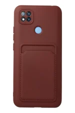 Newface Xiaomi Redmi 9C Kılıf Kelvin Kartvizitli Silikon - Bordo