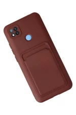 Newface Xiaomi Redmi 9C Kılıf Kelvin Kartvizitli Silikon - Bordo - Görsel 3
