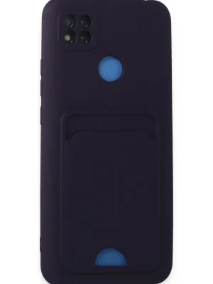 Newface Xiaomi Redmi 9C Kılıf Kelvin Kartvizitli Silikon - Derin Mor