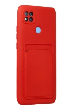 Newface Xiaomi Redmi 9C Kılıf Kelvin Kartvizitli Silikon - Kırmızı - Görsel 2