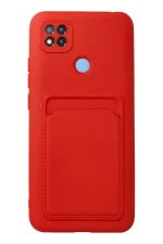 Newface Xiaomi Redmi 9C Kılıf Kelvin Kartvizitli Silikon - Kırmızı