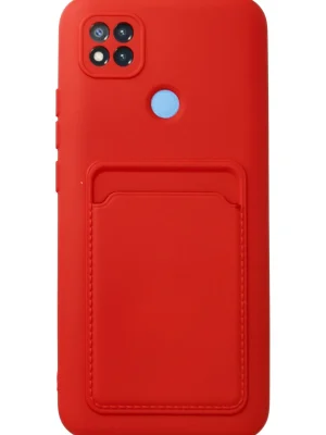 Newface Xiaomi Redmi 9C Kılıf Kelvin Kartvizitli Silikon - Kırmızı