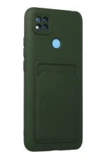 Newface Xiaomi Redmi 9C Kılıf Kelvin Kartvizitli Silikon - Koyu Yeşil - Görsel 2