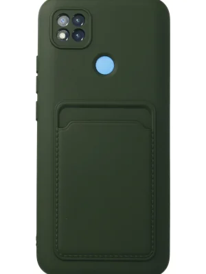 Newface Xiaomi Redmi 9C Kılıf Kelvin Kartvizitli Silikon - Koyu Yeşil