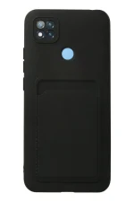 Newface Xiaomi Redmi 9C Kılıf Kelvin Kartvizitli Silikon - Siyah