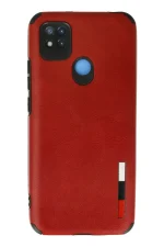 Newface Xiaomi Redmi 9C Kılıf Loop Deri Silikon - Kırmızı