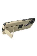 Newface Xiaomi Redmi 9C Kılıf Mega Standlı Silikon - Gold - Görsel 3