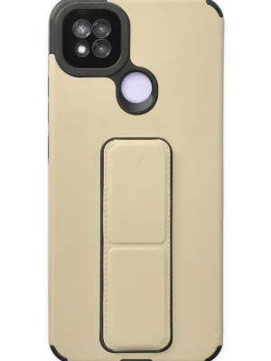 Newface Xiaomi Redmi 9C Kılıf Mega Standlı Silikon - Gold