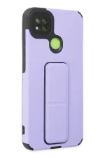 Newface Xiaomi Redmi 9C Kılıf Mega Standlı Silikon - Lila - Görsel 2