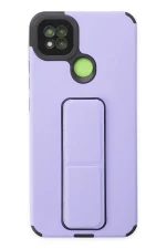 Newface Xiaomi Redmi 9C Kılıf Mega Standlı Silikon - Lila