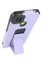 Newface Xiaomi Redmi 9C Kılıf Mega Standlı Silikon - Lila - Görsel 3