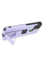 Newface Xiaomi Redmi 9C Kılıf Mega Standlı Silikon - Lila - Görsel 4