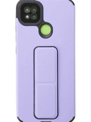 Newface Xiaomi Redmi 9C Kılıf Mega Standlı Silikon - Lila