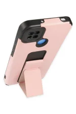 Newface Xiaomi Redmi 9C Kılıf Mega Standlı Silikon - Pudra - Görsel 3