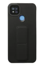 Newface Xiaomi Redmi 9C Kılıf Mega Standlı Silikon - Siyah