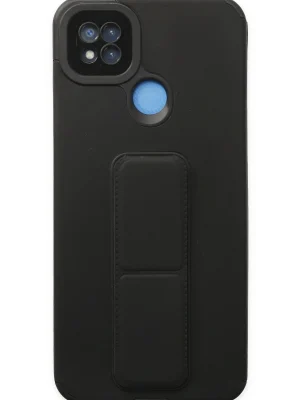 Newface Xiaomi Redmi 9C Kılıf Mega Standlı Silikon - Siyah