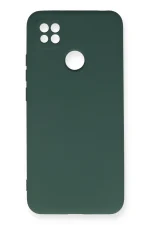 Newface Xiaomi Redmi 9C Kılıf Nano içi Kadife Silikon - Koyu Yeşil