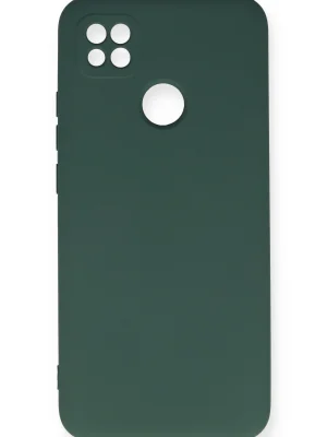 Newface Xiaomi Redmi 9C Kılıf Nano içi Kadife Silikon - Koyu Yeşil