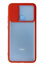 Newface Xiaomi Redmi 9C Kılıf Palm Buzlu Kamera Sürgülü Silikon - Kırmızı - Görsel 3