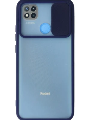 Newface Xiaomi Redmi 9C Kılıf Palm Buzlu Kamera Sürgülü Silikon - Lacivert