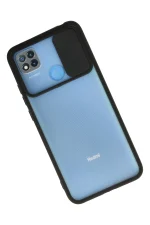 Newface Xiaomi Redmi 9C Kılıf Palm Buzlu Kamera Sürgülü Silikon - Siyah - Görsel 2