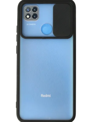 Newface Xiaomi Redmi 9C Kılıf Palm Buzlu Kamera Sürgülü Silikon - Siyah