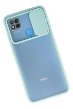 Newface Xiaomi Redmi 9C Kılıf Palm Buzlu Kamera Sürgülü Silikon - Turkuaz - Görsel 2