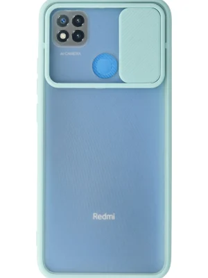 Newface Xiaomi Redmi 9C Kılıf Palm Buzlu Kamera Sürgülü Silikon - Turkuaz