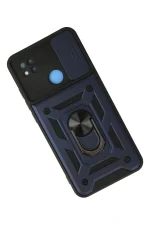 Newface Xiaomi Redmi 9C Kılıf Pars Lens Yüzüklü Silikon - Lacivert - Görsel 3