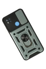 Newface Xiaomi Redmi 9C Kılıf Pars Lens Yüzüklü Silikon - Yeşil - Görsel 3