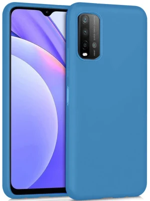 Newface Xiaomi Redmi 9T Kılıf Nano içi Kadife Silikon - Mavi
