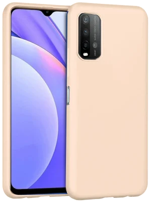 Newface Xiaomi Redmi 9T Kılıf Nano içi Kadife Silikon - Pudra