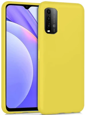 Newface Xiaomi Redmi 9T Kılıf Nano içi Kadife Silikon - Sarı