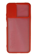 Newface Xiaomi Redmi 9T Kılıf Palm Buzlu Kamera Sürgülü Silikon - Kırmızı - Görsel 3