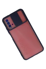 Newface Xiaomi Redmi 9T Kılıf Palm Buzlu Kamera Sürgülü Silikon - Lacivert - Görsel 2