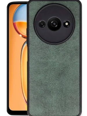 Newface Xiaomi Redmi A3 4G Kılıf Aras Deri Kapak - Koyu Yeşil