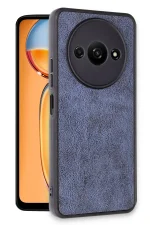 Newface Xiaomi Redmi A3 4G Kılıf Aras Deri Kapak - Lacivert - Görsel 2